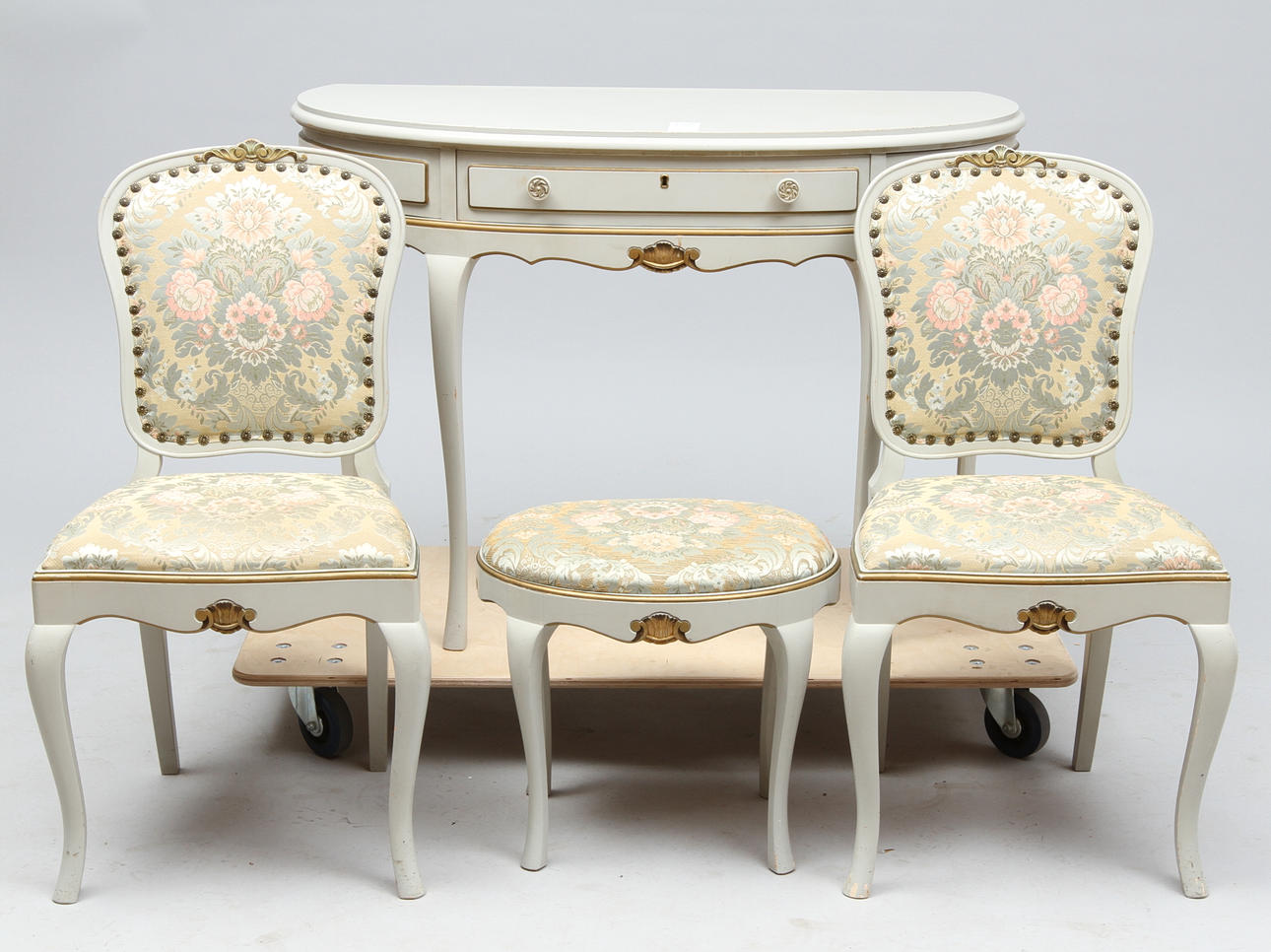 SMINKBORD, PALL, STOLAR 2 st, rokokostil, 1900-tal.