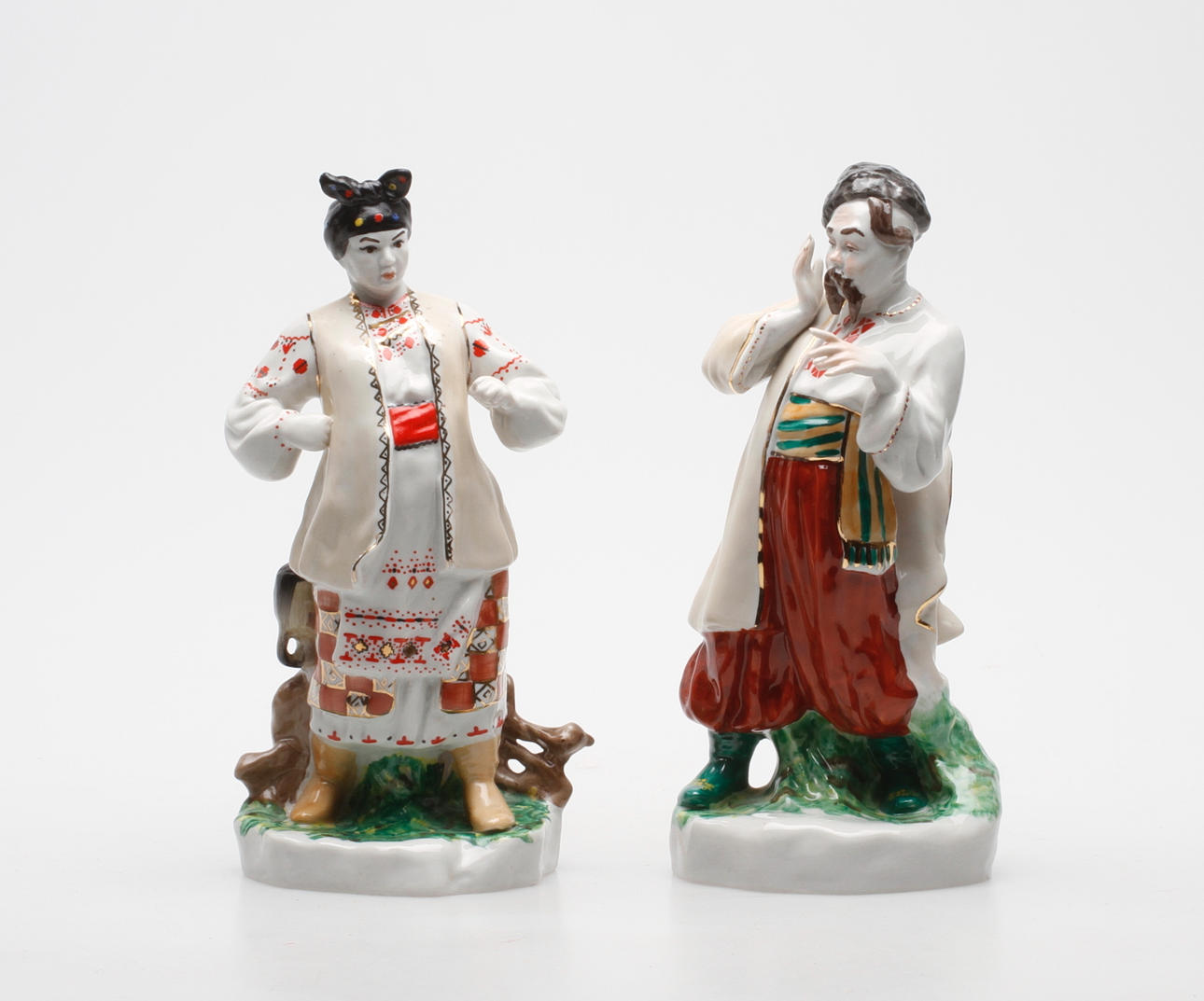 FIGURINER, ett par, porslin, Киевский ЭКХЗ, Kiev, 1900-tal.