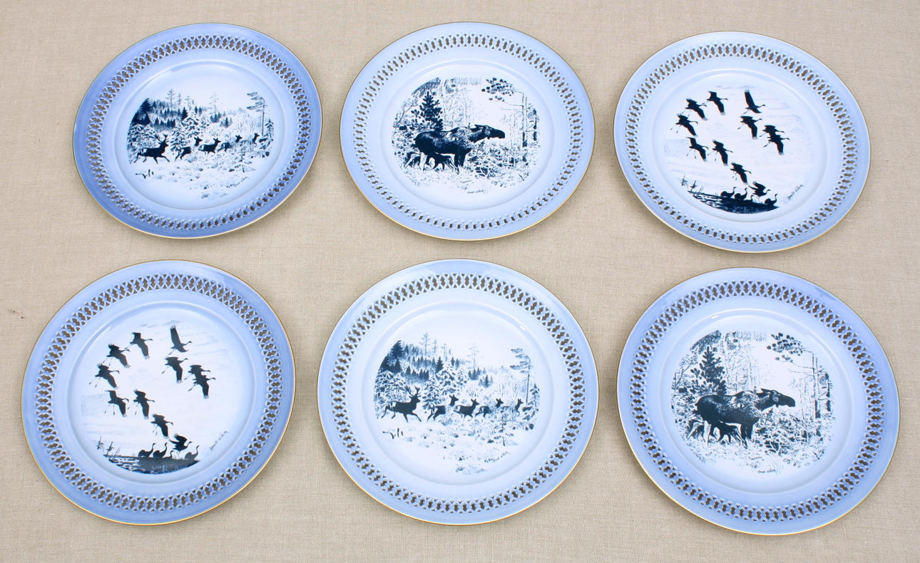 SAMLARTALLRIKAR, Harald Wiberg motiv, Bing & Gröndal, 6 delar.