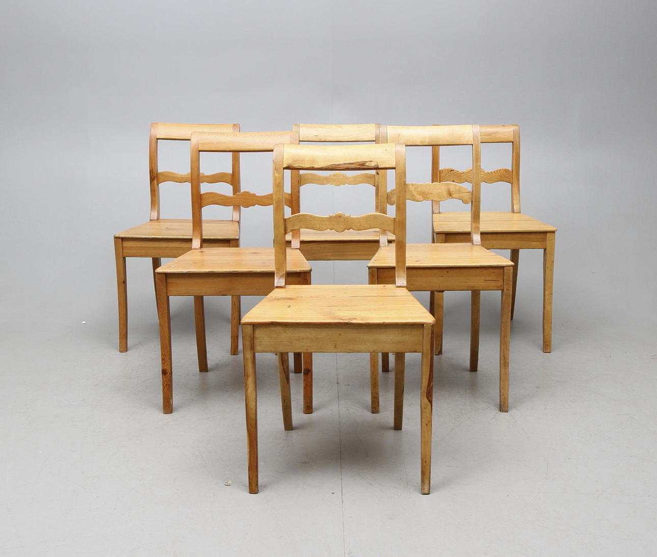 Stolar allmoge 6 st. 1800-1900-tal.