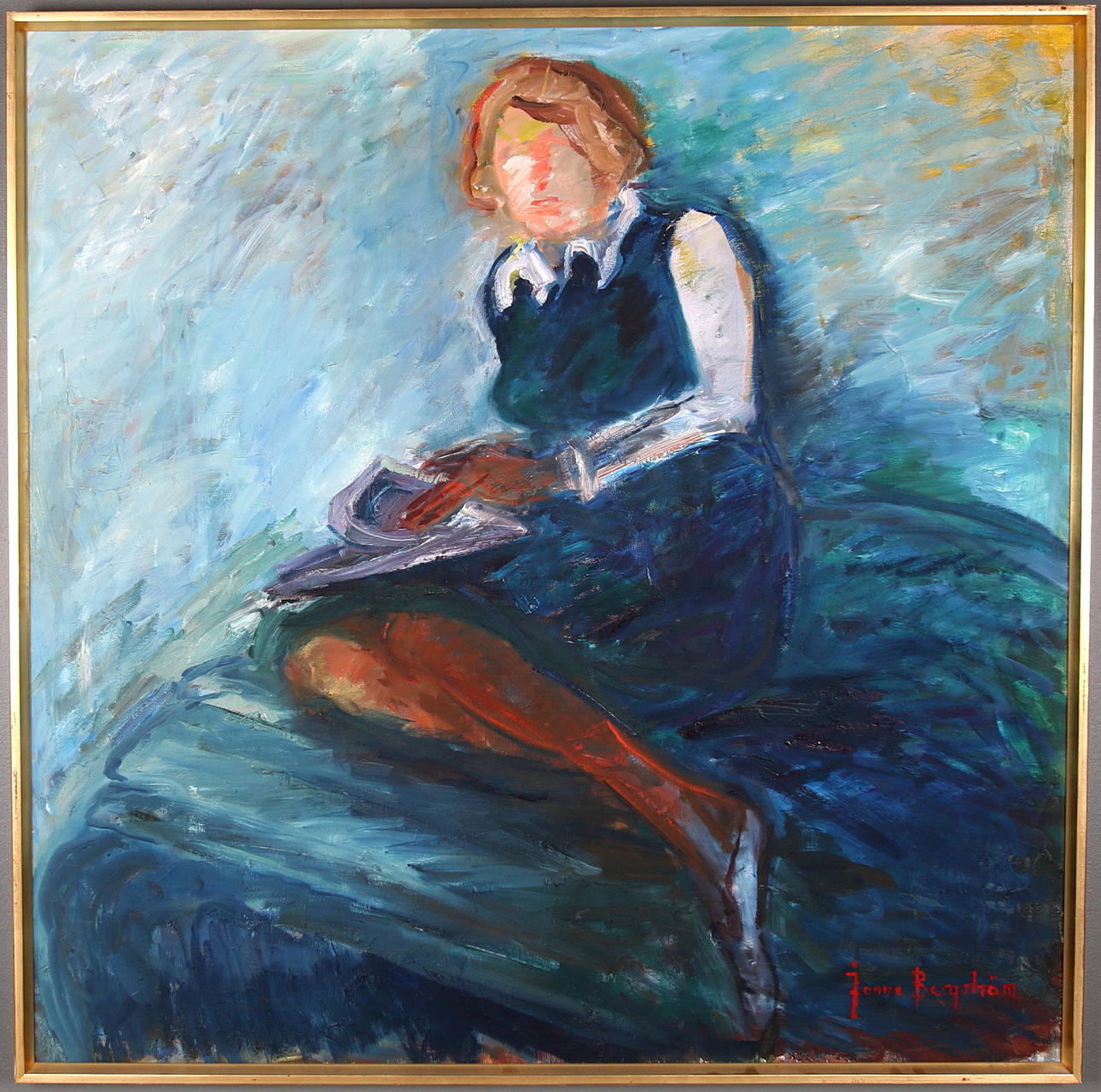 JONNIE BERGSTRÖM. Olja på duk, signerad.