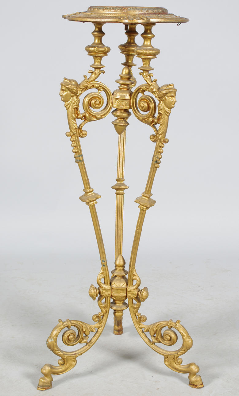 PIEDESTAL, bronserad metall, sekelskiftet 18/1900.