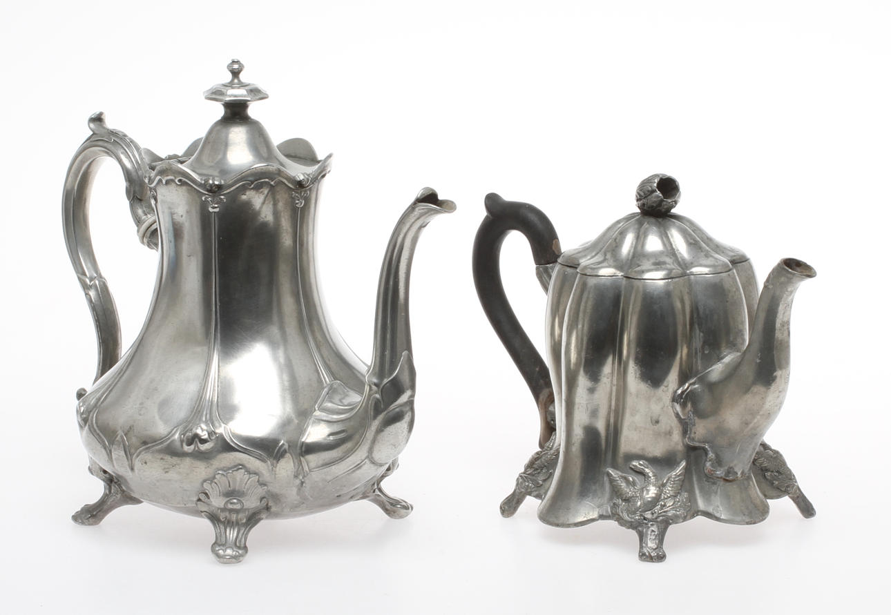 KANNOR, 2 st, tenn, England, 1800-tal.