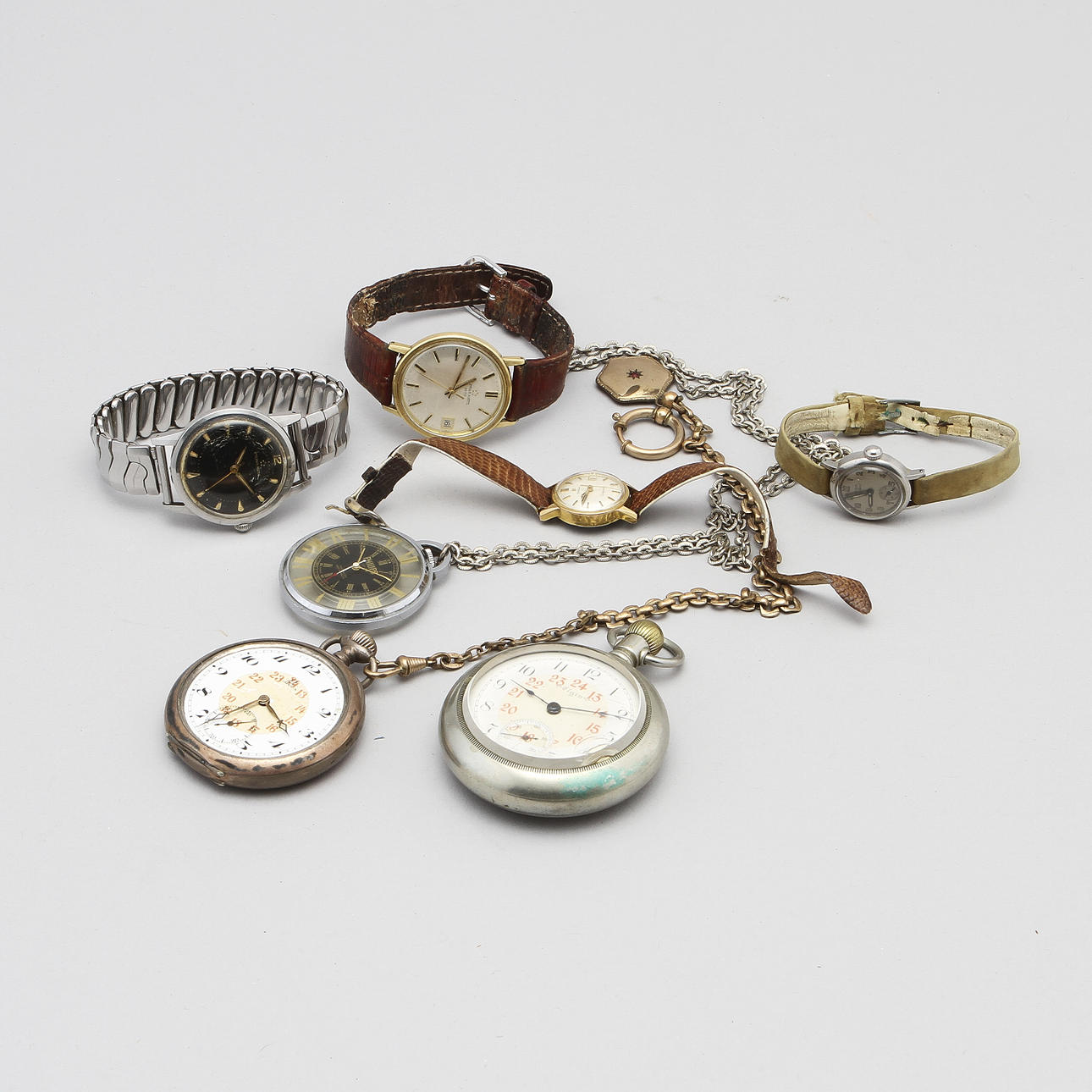 ARMBANDSUR OCH FICKUR, 7 st.