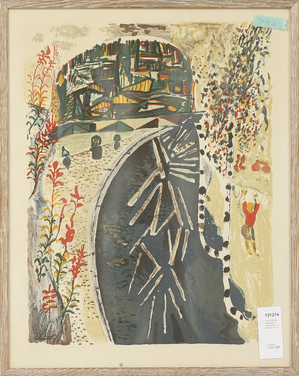 SVEN X:ET ERIXSON. Färglitografi, signerad och daterad -51.
