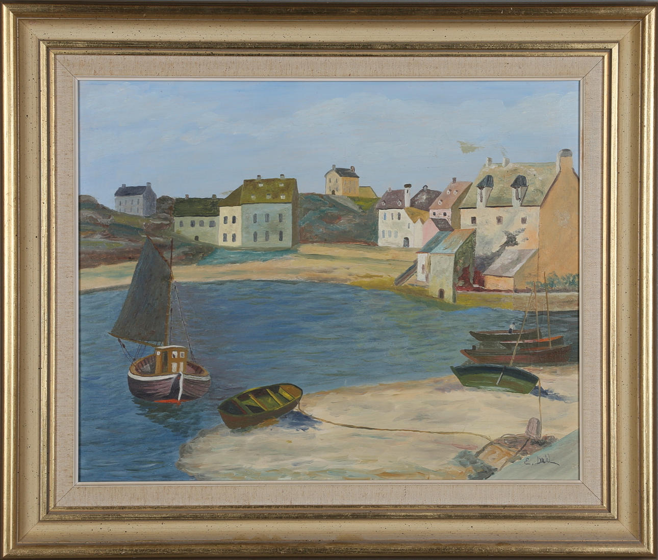 OIDENTIFIERAD KONSTNÄR. Öl auf Leinwand, signiert E. Dahl.