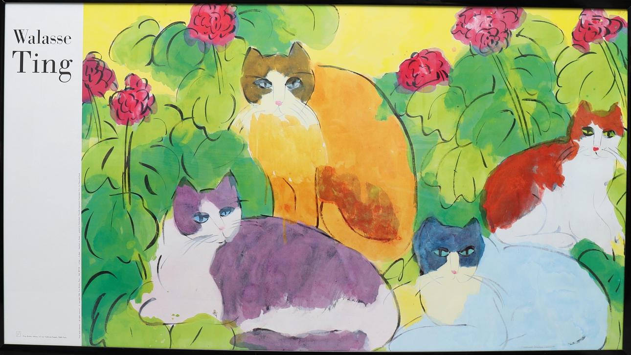 WALASSE TING. plakat, ''Tre katte''.