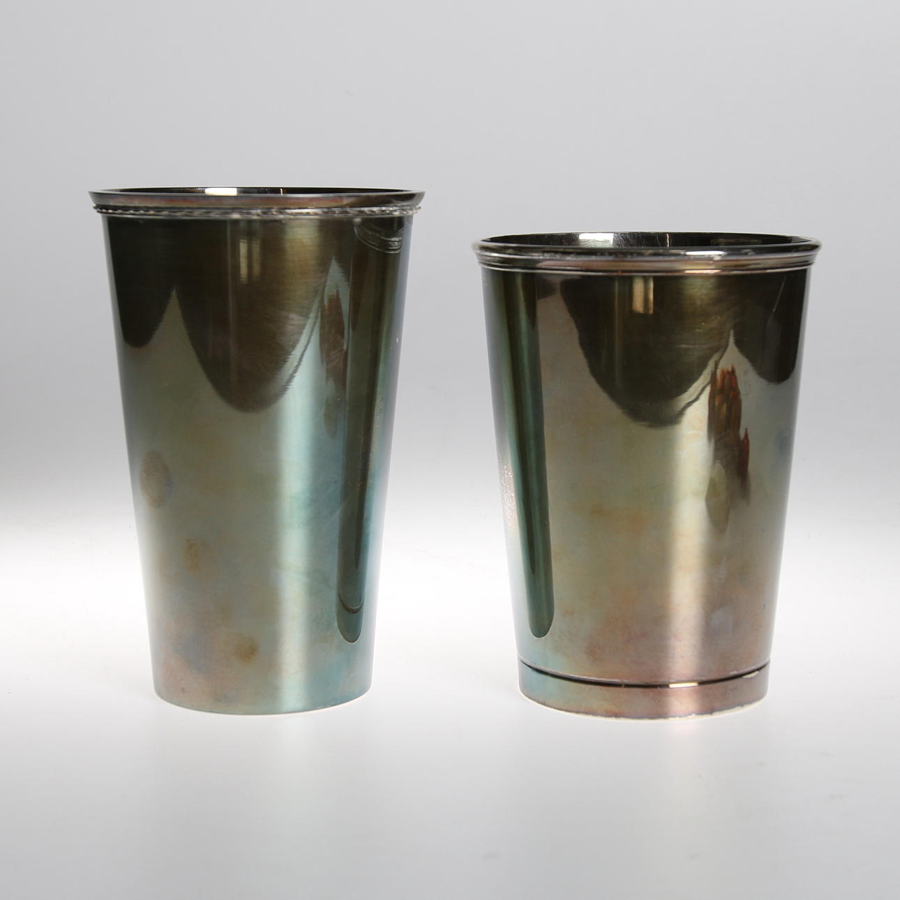 BÄGARE, 2 st, silver, W.A. Bolin, S.A. Gillgren, totalvikt 895 gram.