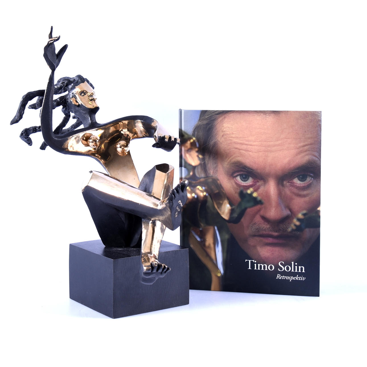 TIMO SOLIN. Skulptur, brons.