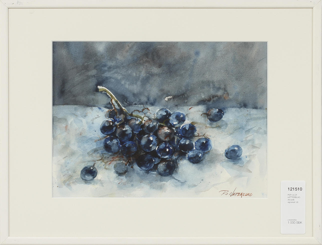 PER OLOF NETTERBLAD. Akvarell, signerad.