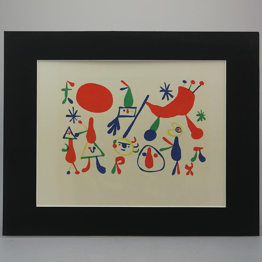 JOAN MIRÓ. LITOGRAFI ”MÄNNISKOR”.