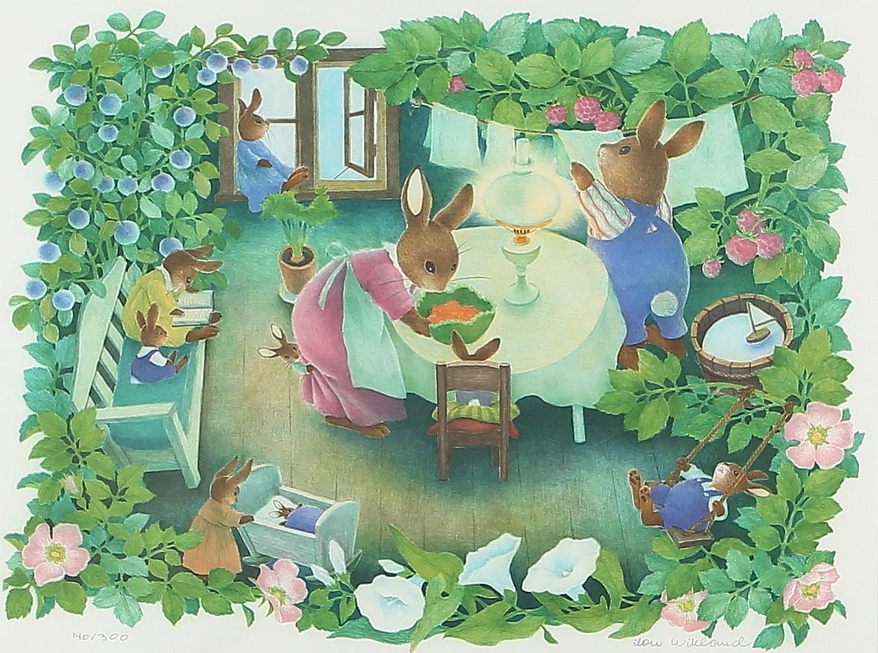 ILON WIKLAND. Lithographie, signiert, 140/300.