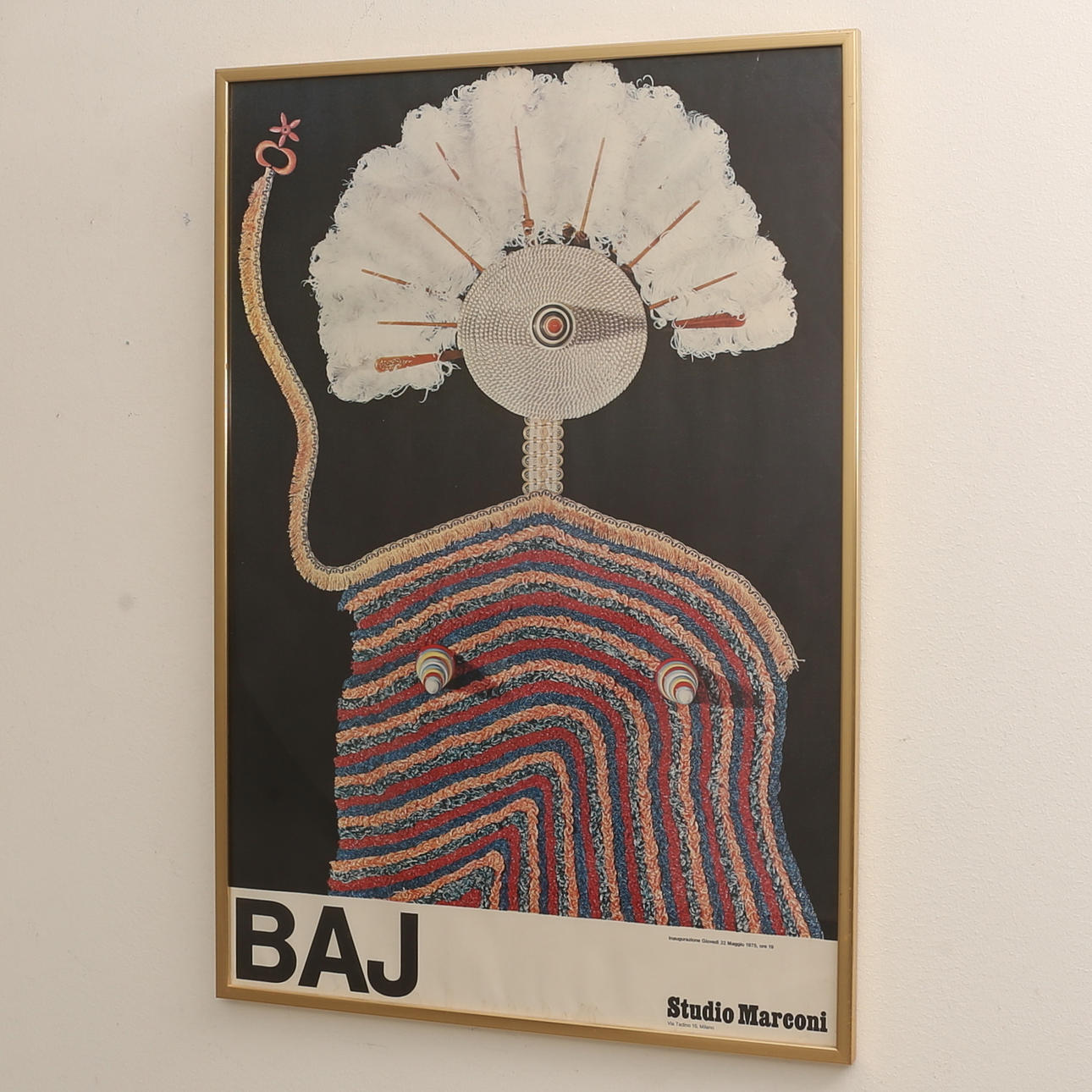 EXHIBITION POSTER, Enrico Baj, Studio marconi.