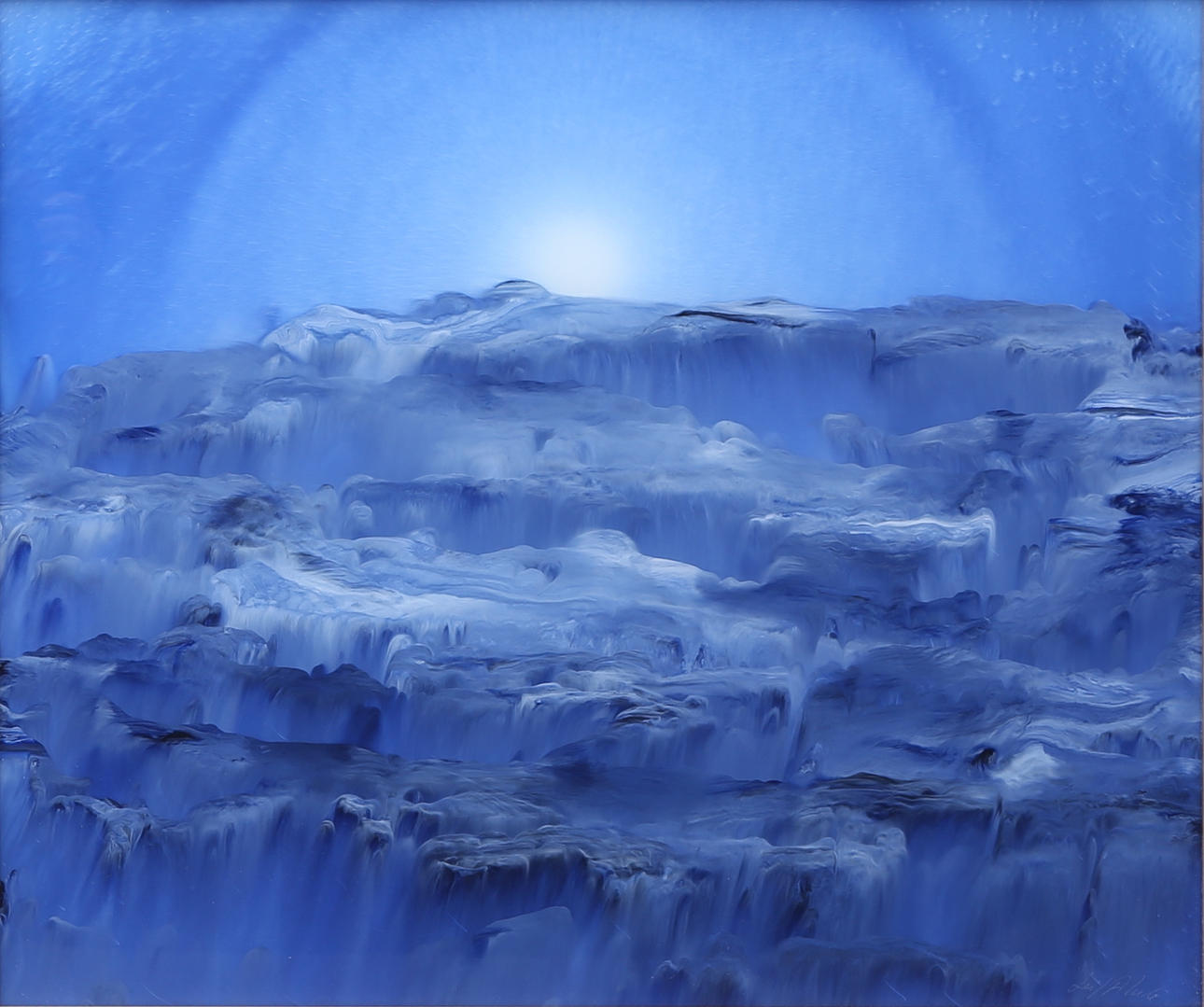 LEIF AHRLE. Glasmålning, signerad.