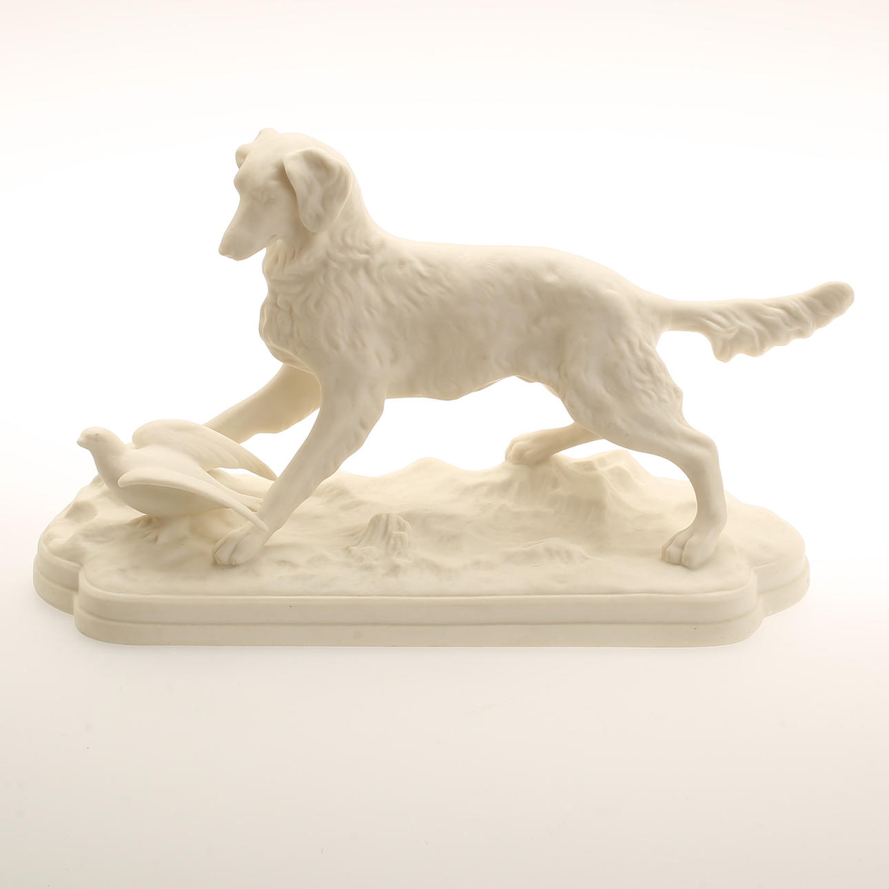 FIGUR, Paria, Hund mit Vogel, Gustavsberg.