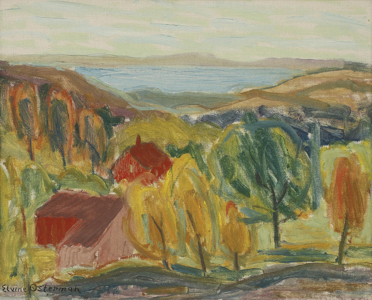 ELVINE OSTERMAN, olja på duk, sign.