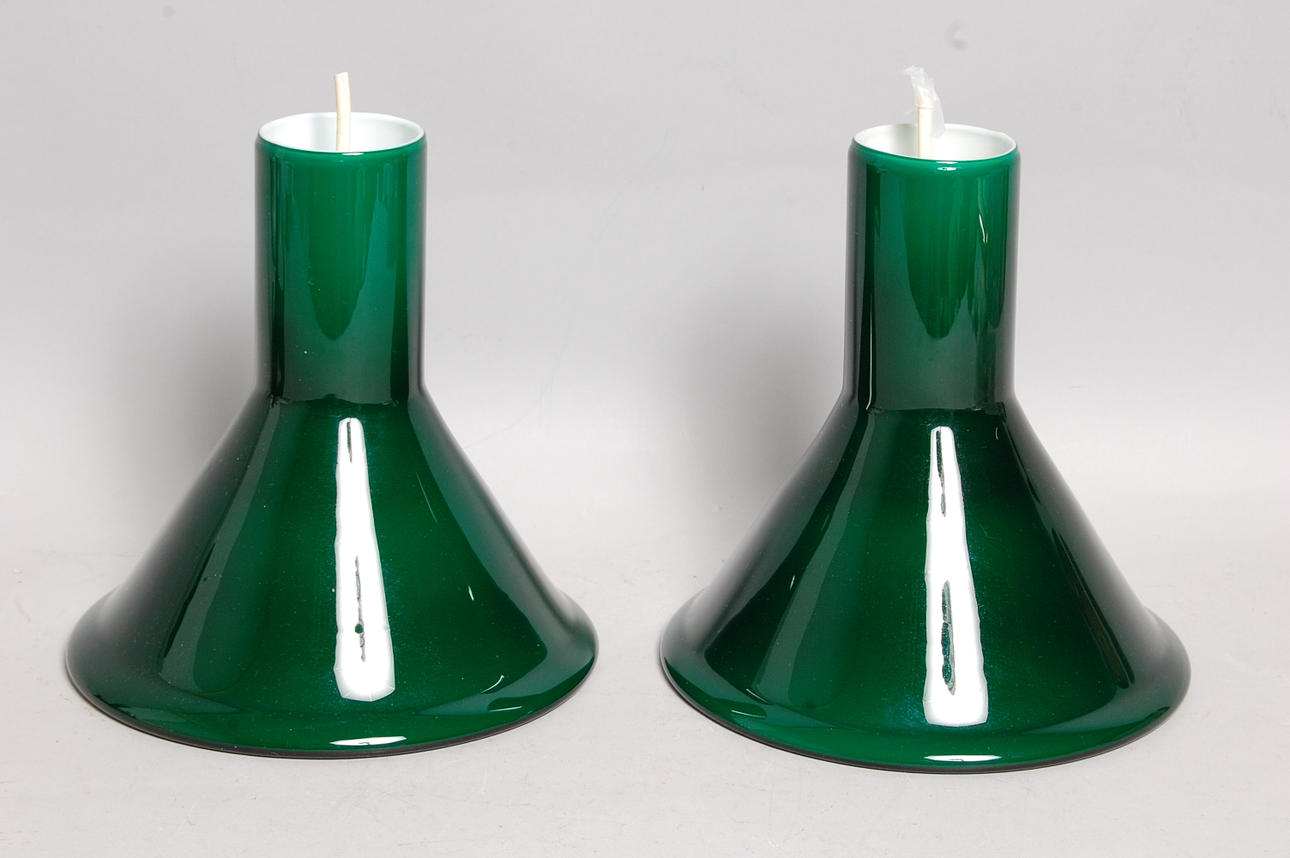 TAKLAMPOR, 1 par, P&T Pendel Holmegaard.