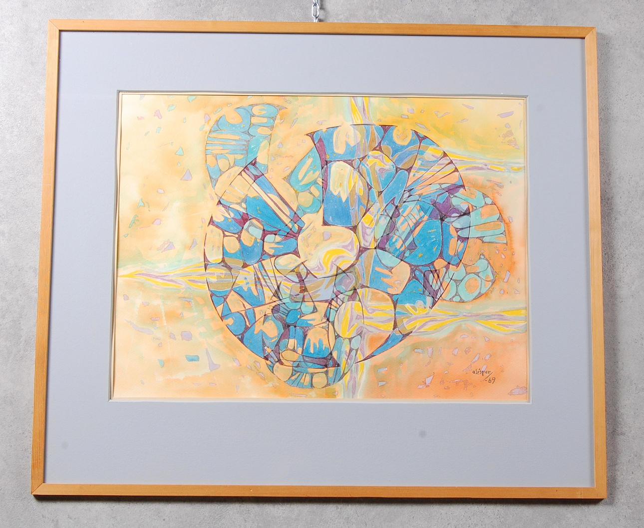 OLLE LISPER. akvarell, signerad, daterad -69.