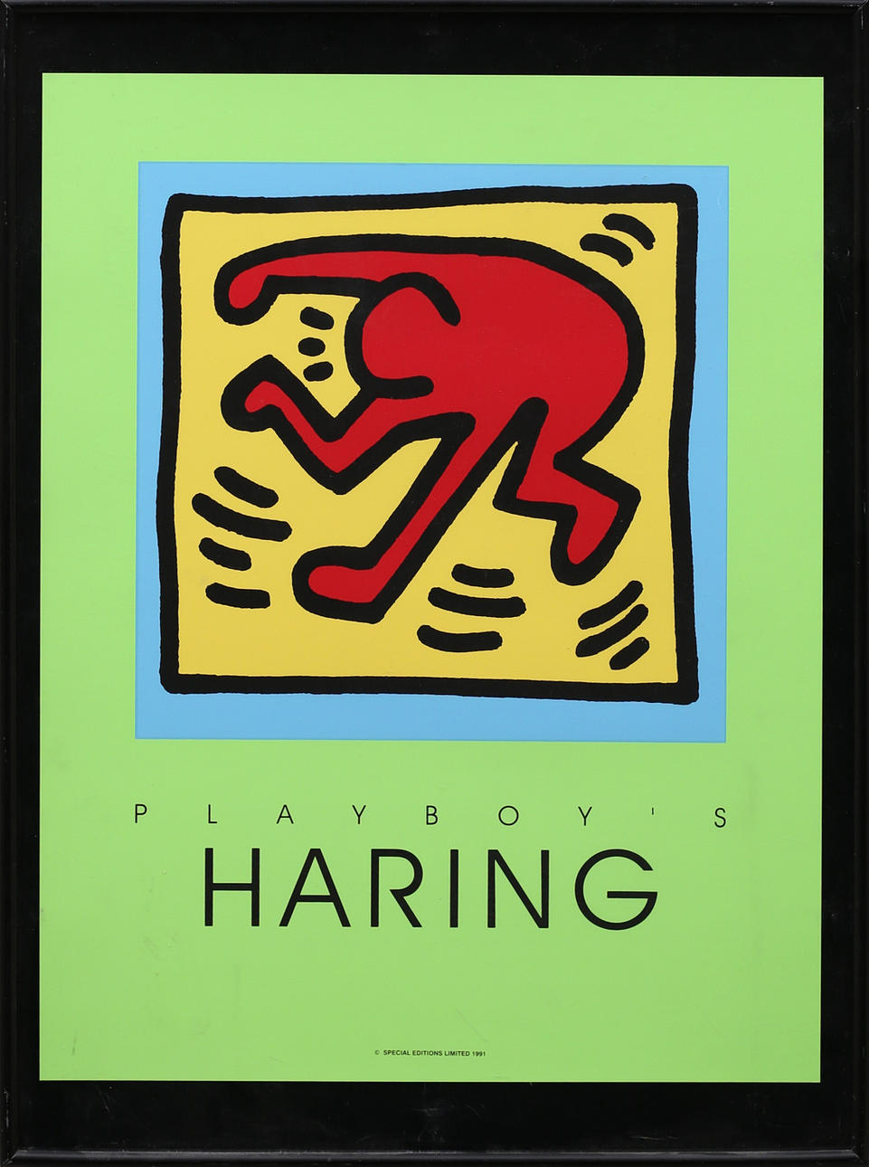 KEITH HARING. Poster, Playboy´s Haring, color lithographic print