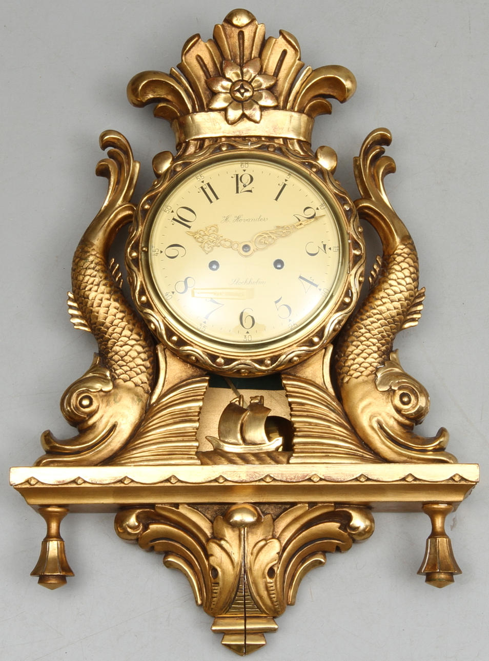 VÄGGPENDYL, empirestil, märkt H. Hovander, 1900-tal.