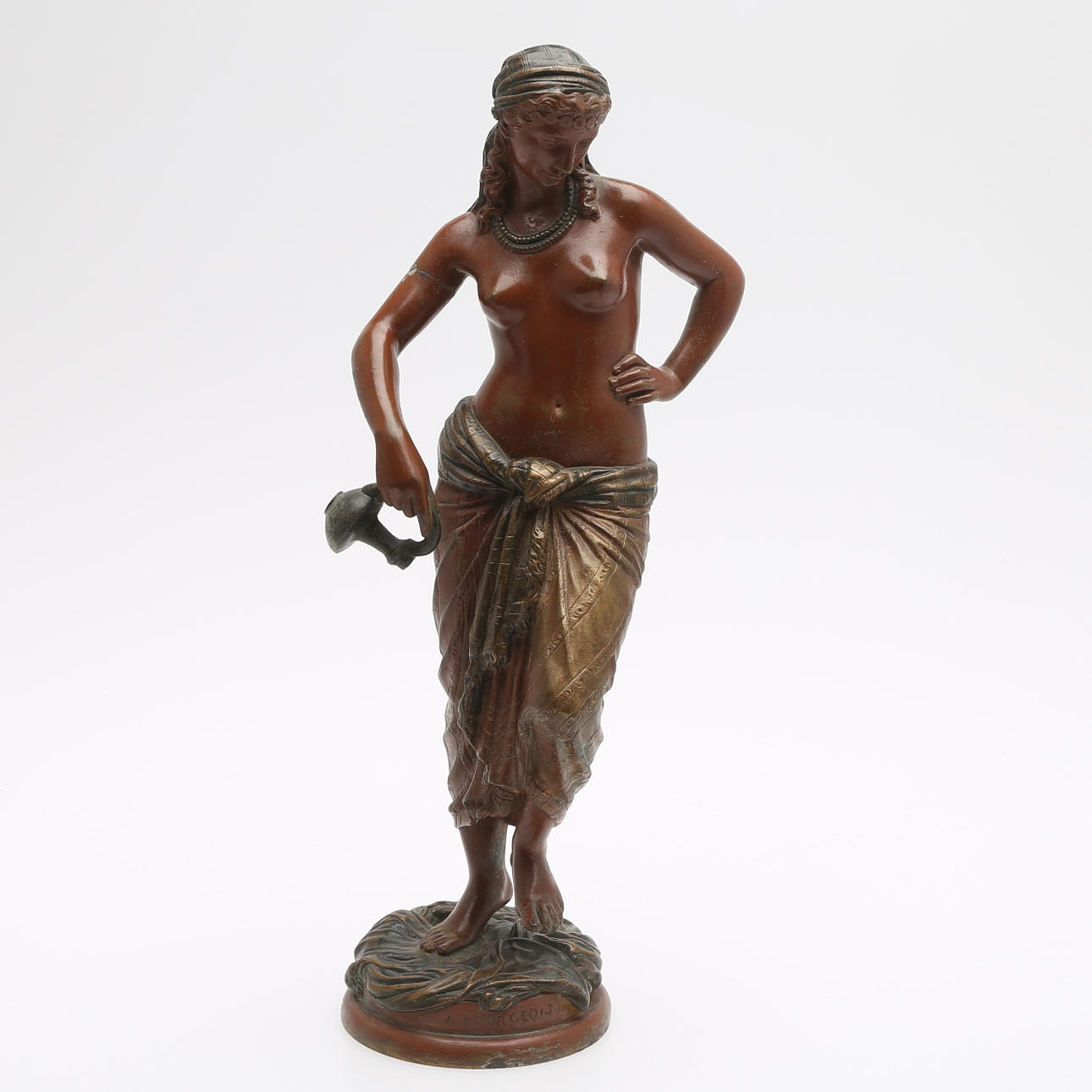 CHARLES BOURGEOIS, after, Odalic, patinated bronze.