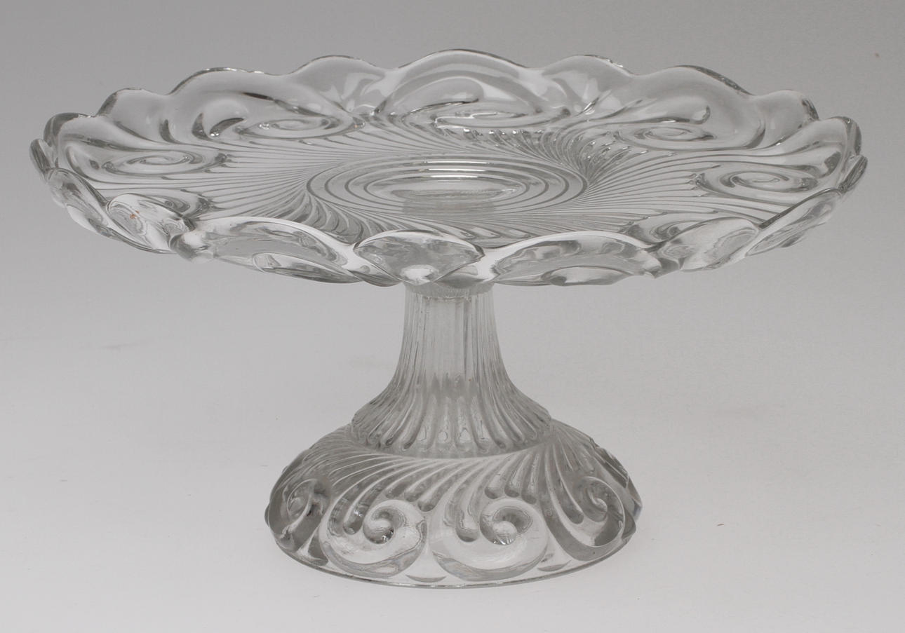 FAT PÅ FOT, pressglas, Gryts glasbruk, omkring 1900.