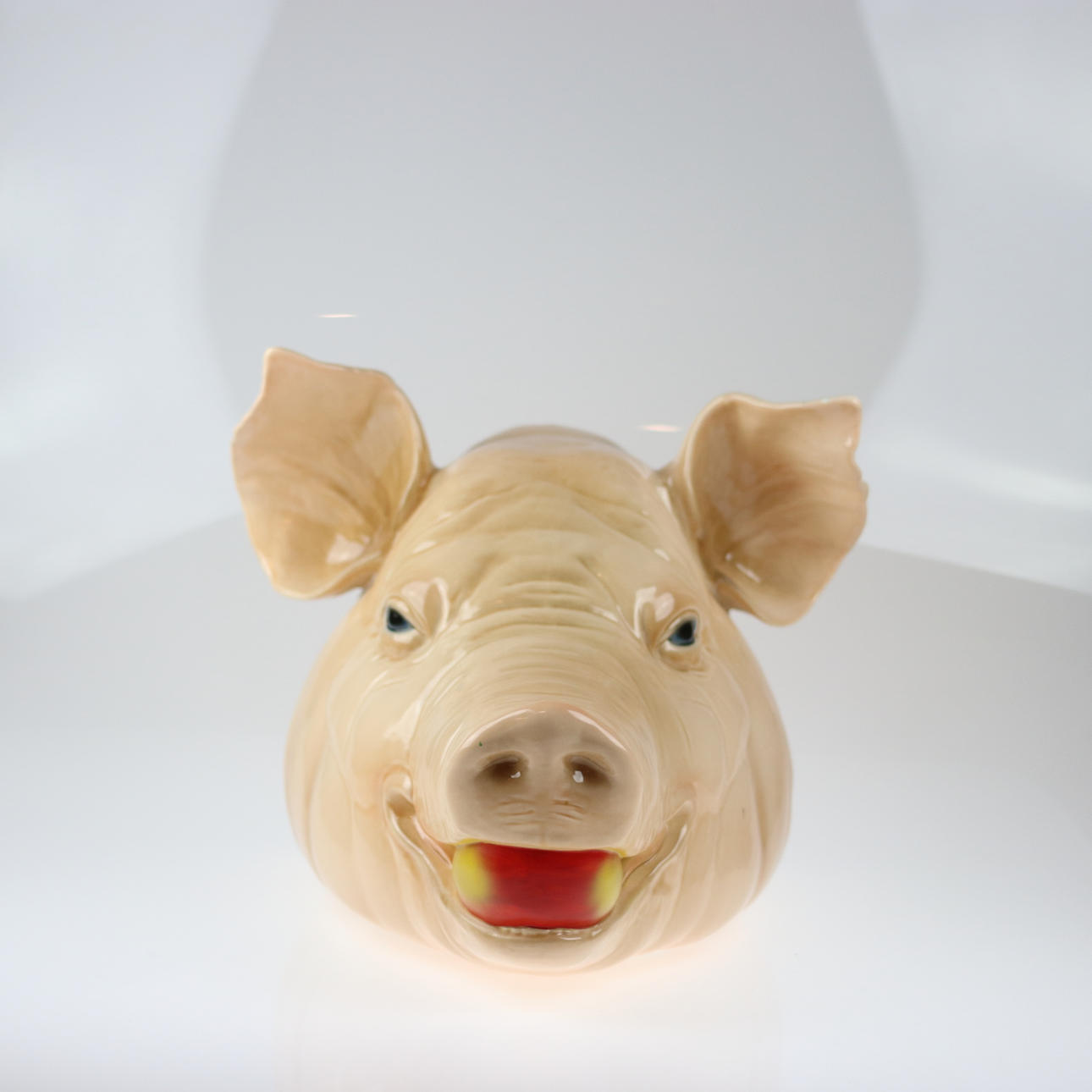 PIG'S HEAD, ceramic, Goebel, Length 32 cm.