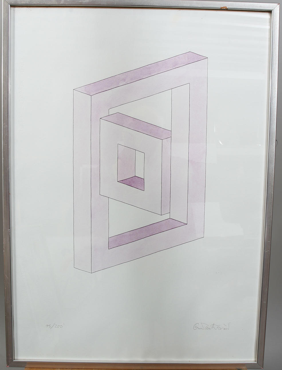 OSCAR REUTERSVÄRD. Litografía en color, numerada 98/200, firmada.