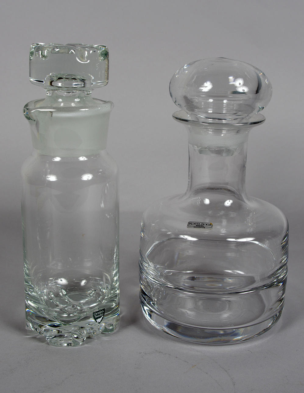 KARAFFER, "Erik", Orrefors samt Kosta Boda.