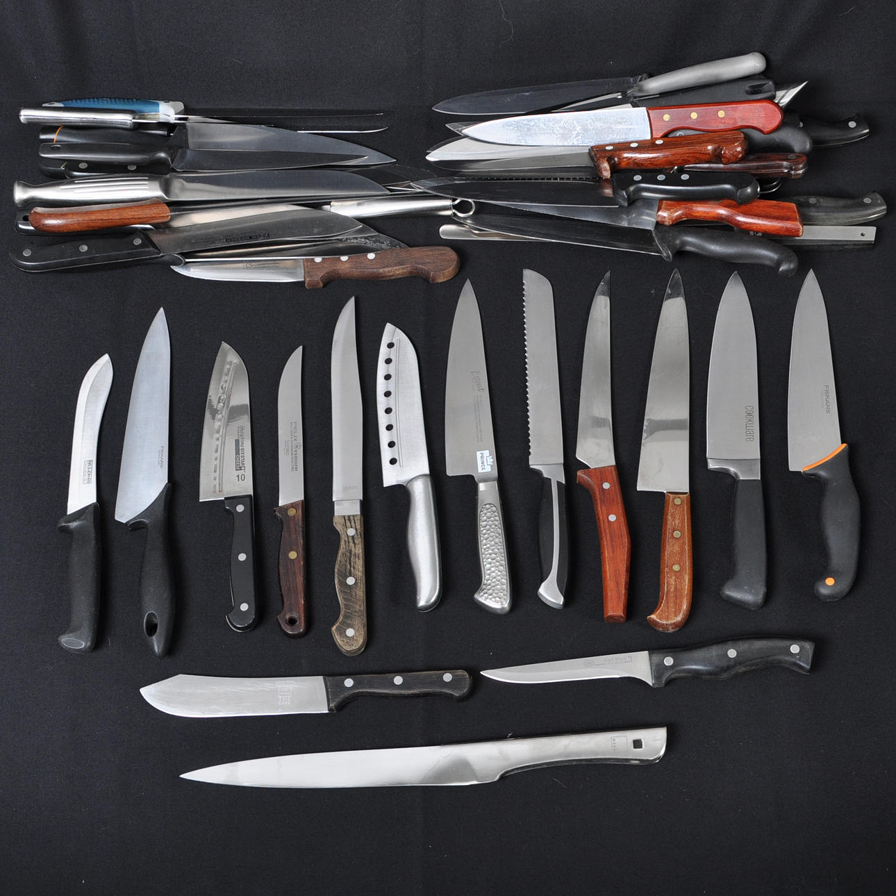 KÜCHENMESSER, 48 Stück 20-40 cm.