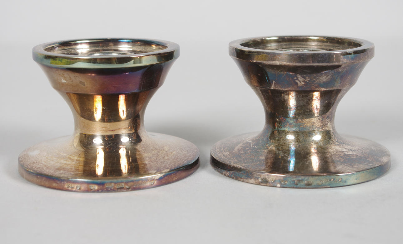 LJUSSTAKAR, 1 par, silver, J. Råström.