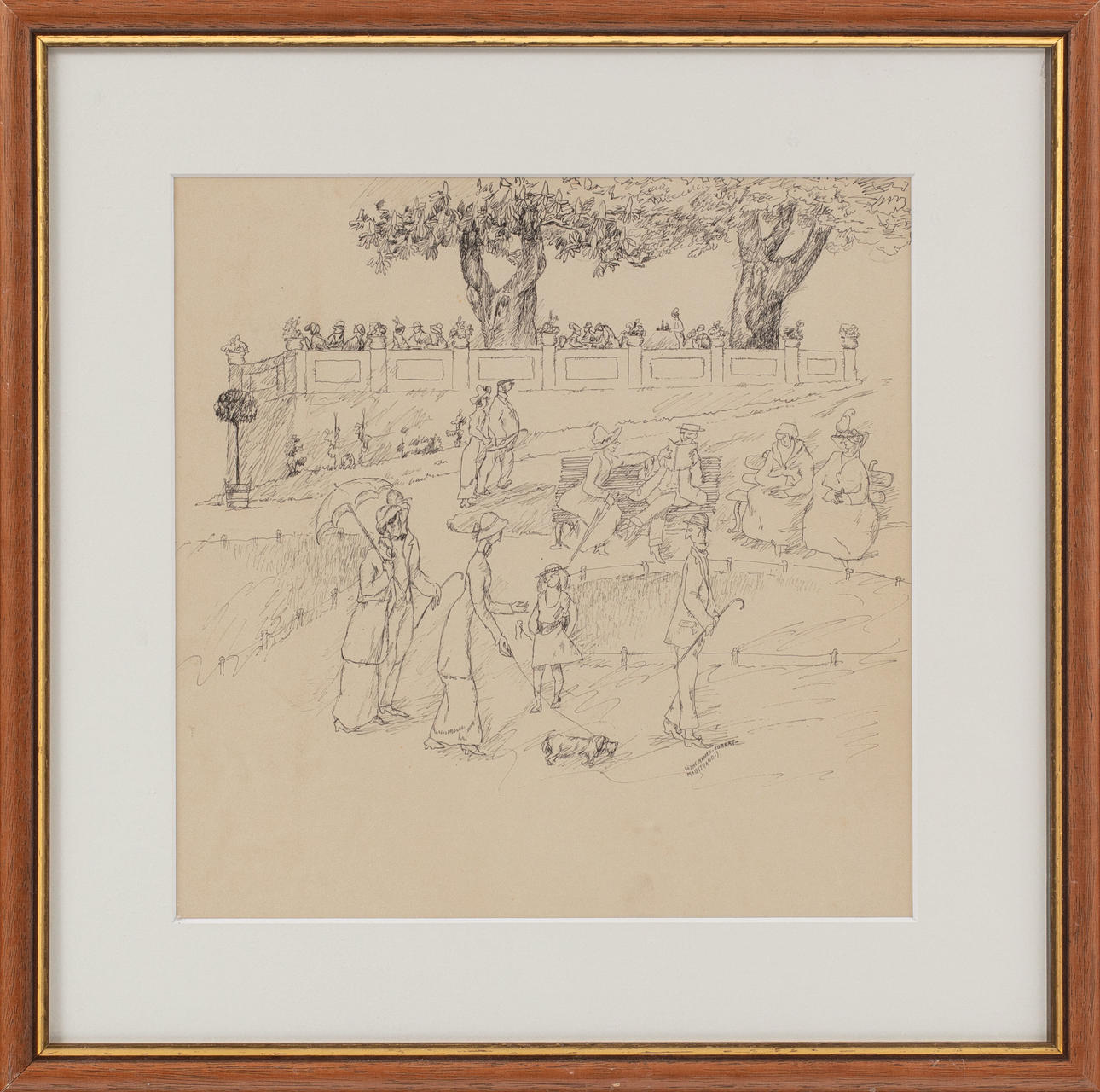 GÖTHE NYMAN EGBERT. Tusch, 2 st, signerade.