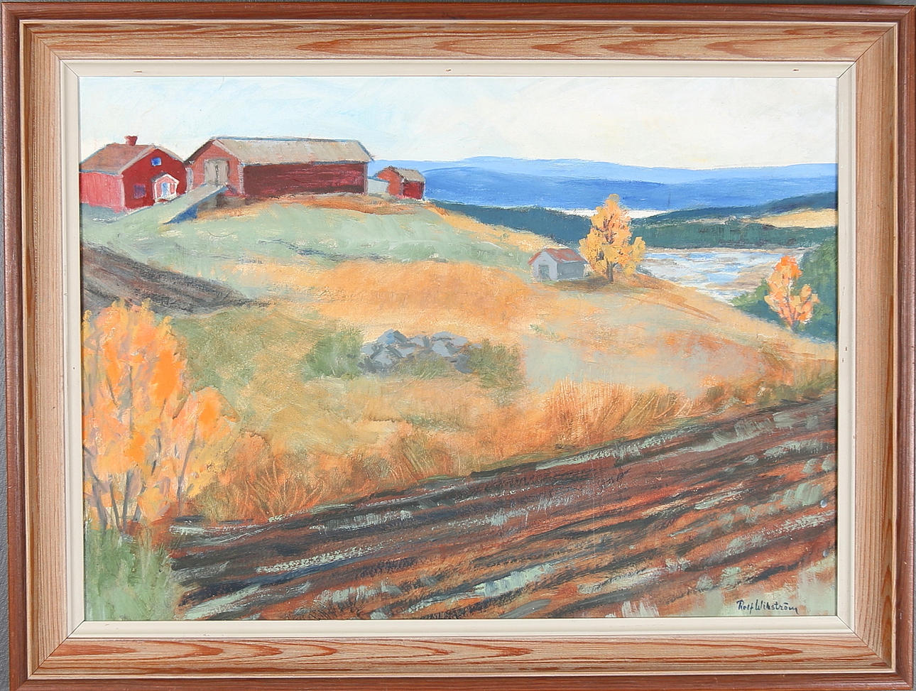 ROLF WIKSTRÖM. Olja på pannå, signerad, 1900-tal.