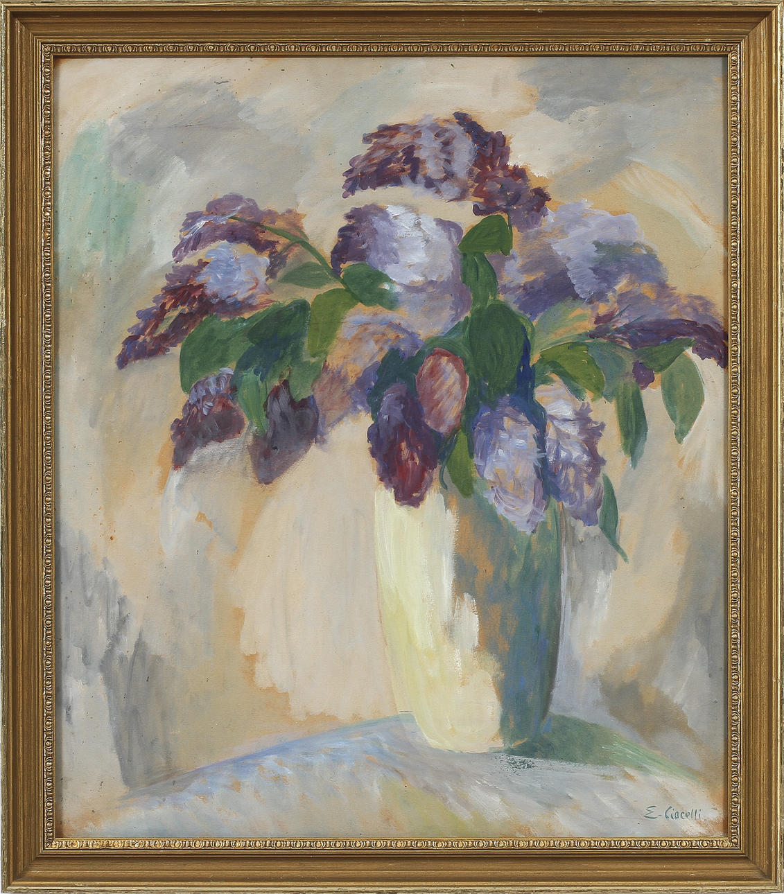 ELSA STRÖM CIACELLI. Blandteknik, signerad.