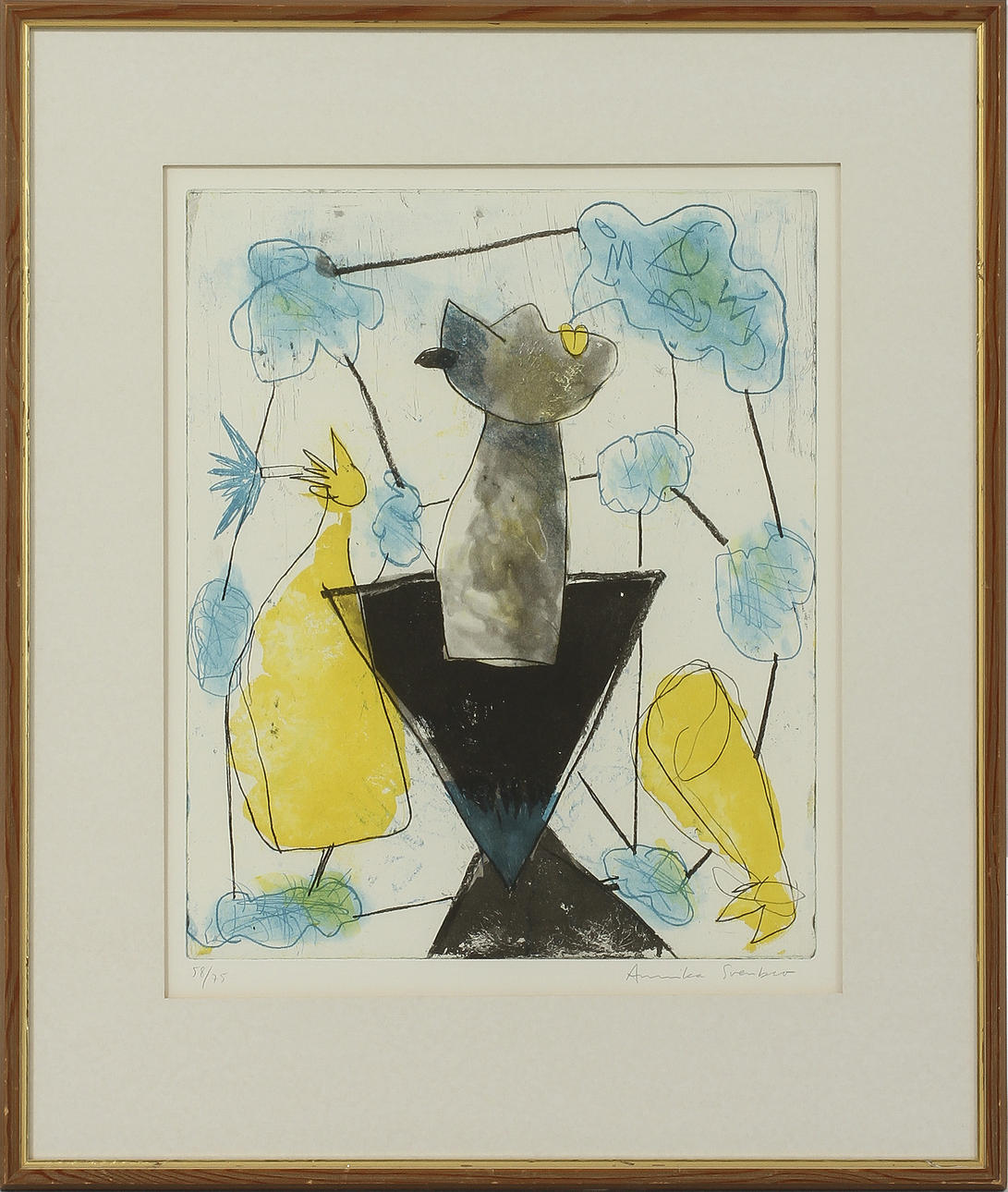 ANNIKA SVENBRO, litografi, sign o numr 58/75.