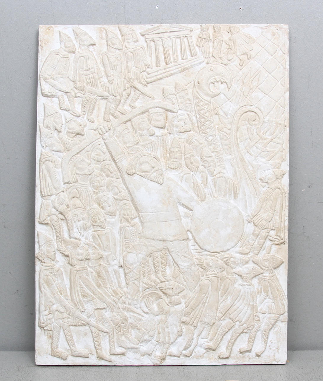 BROR MARKLUND. Väggrelief, gips, monogramsignerad, 1940.