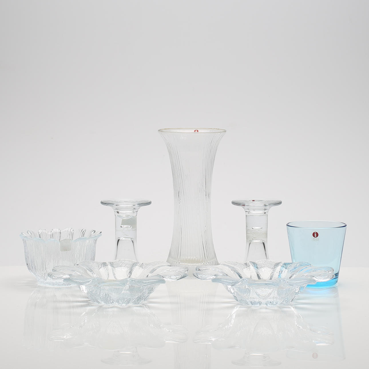 KONSTGLAS, 7 st, Holmegaard och Iittala.