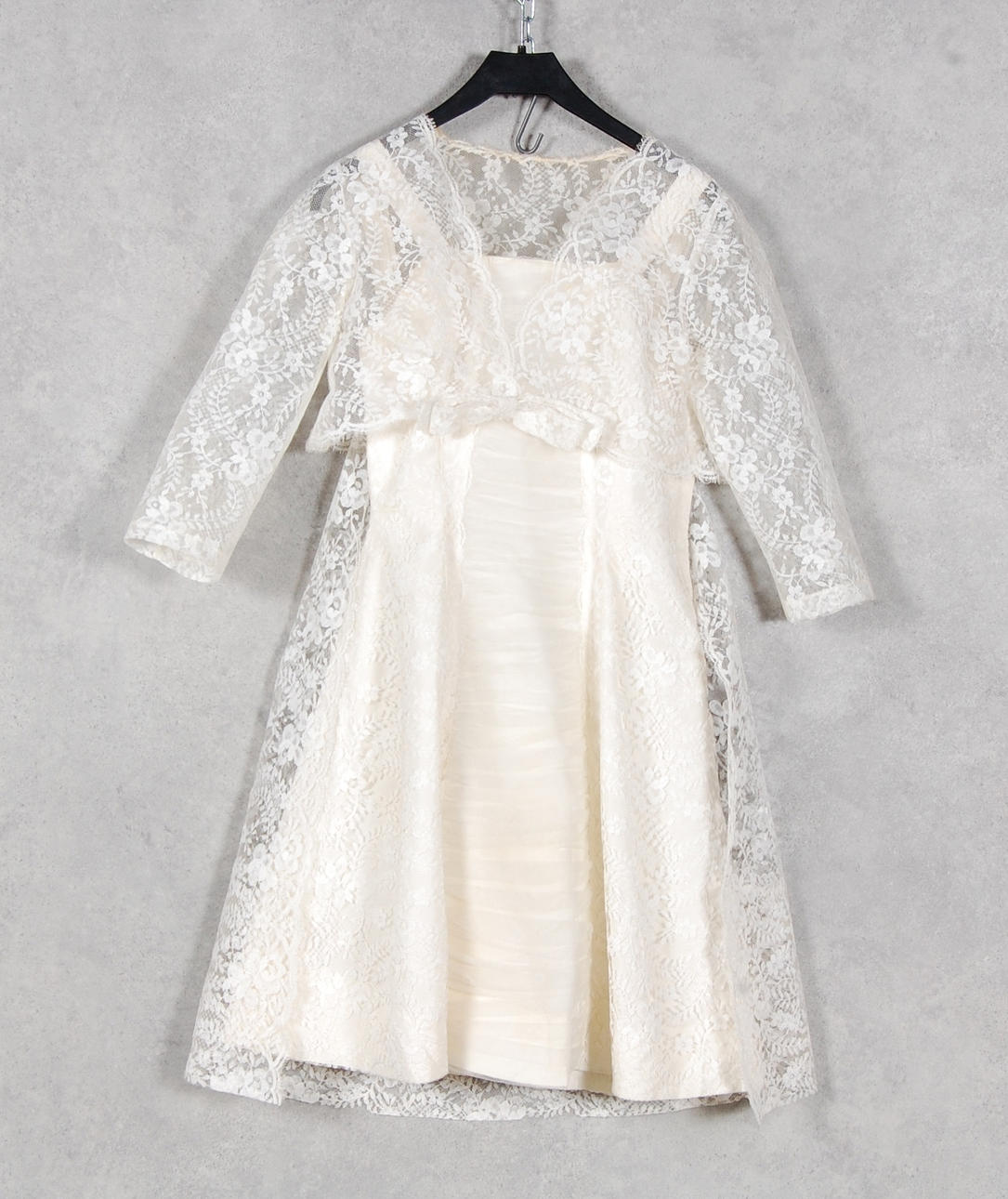 BRUDKLÄNNING, tyll, spets, 1950-tal.