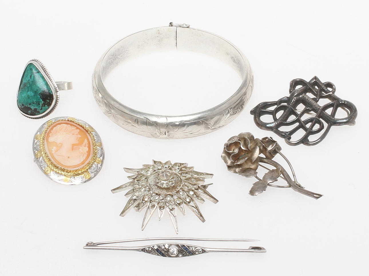 SMYCKEN, 7 delar, silver, 1900/2000-tal.