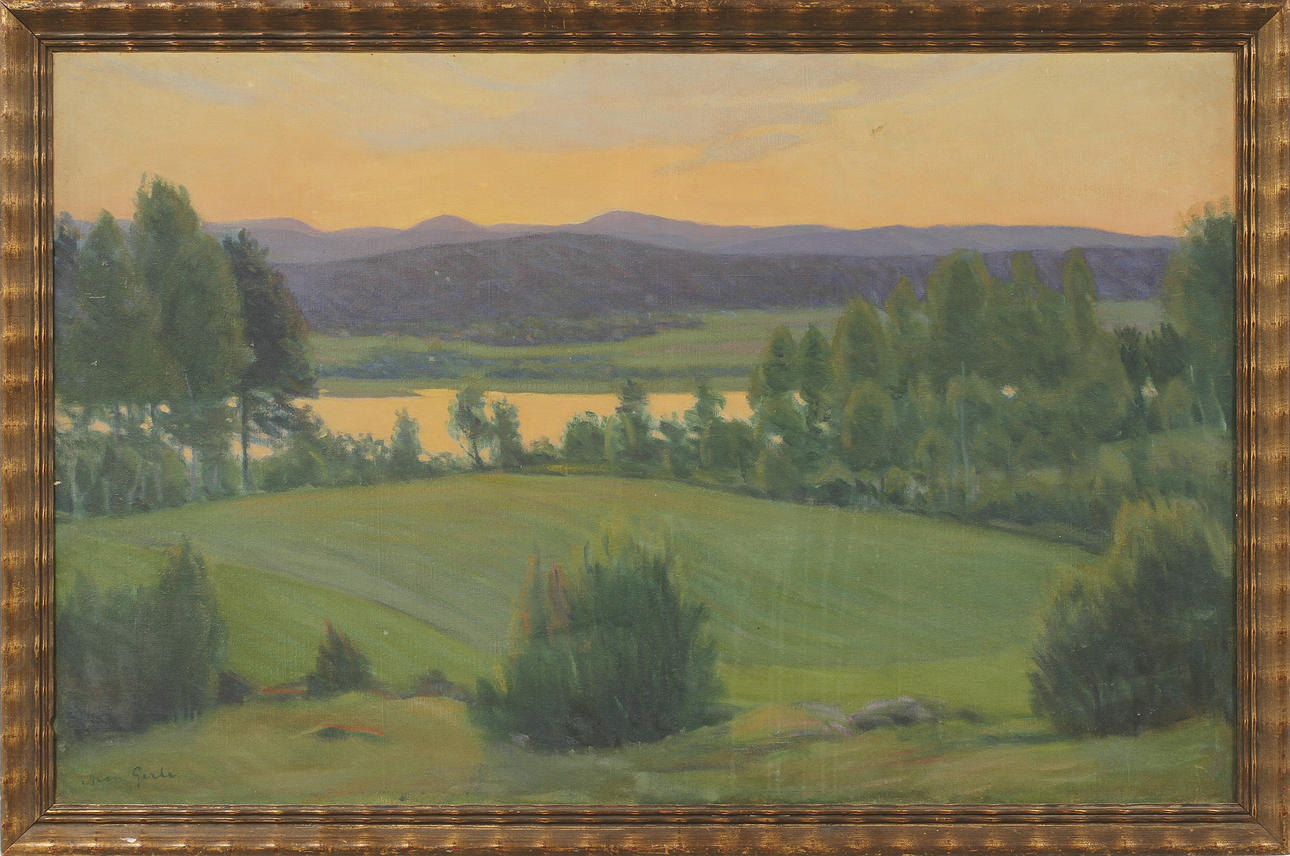 ARON GERLE. Olja på duk, signerad.