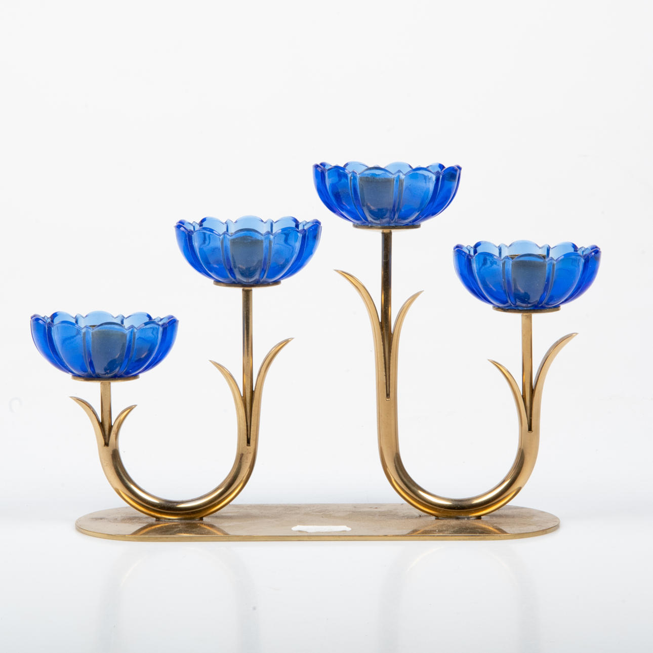 LJUSSTAKE, mässing/glas, Gunnar Ander, Ystad Metall.