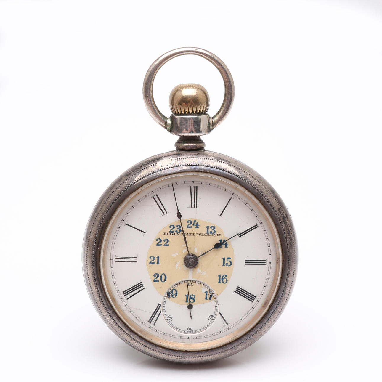 POCKET WATCH, silver, Elgin natl watch co.