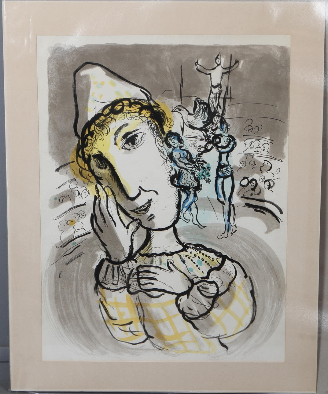 MARC CHAGALL. Exhibition poster, Mourlout, 1967.