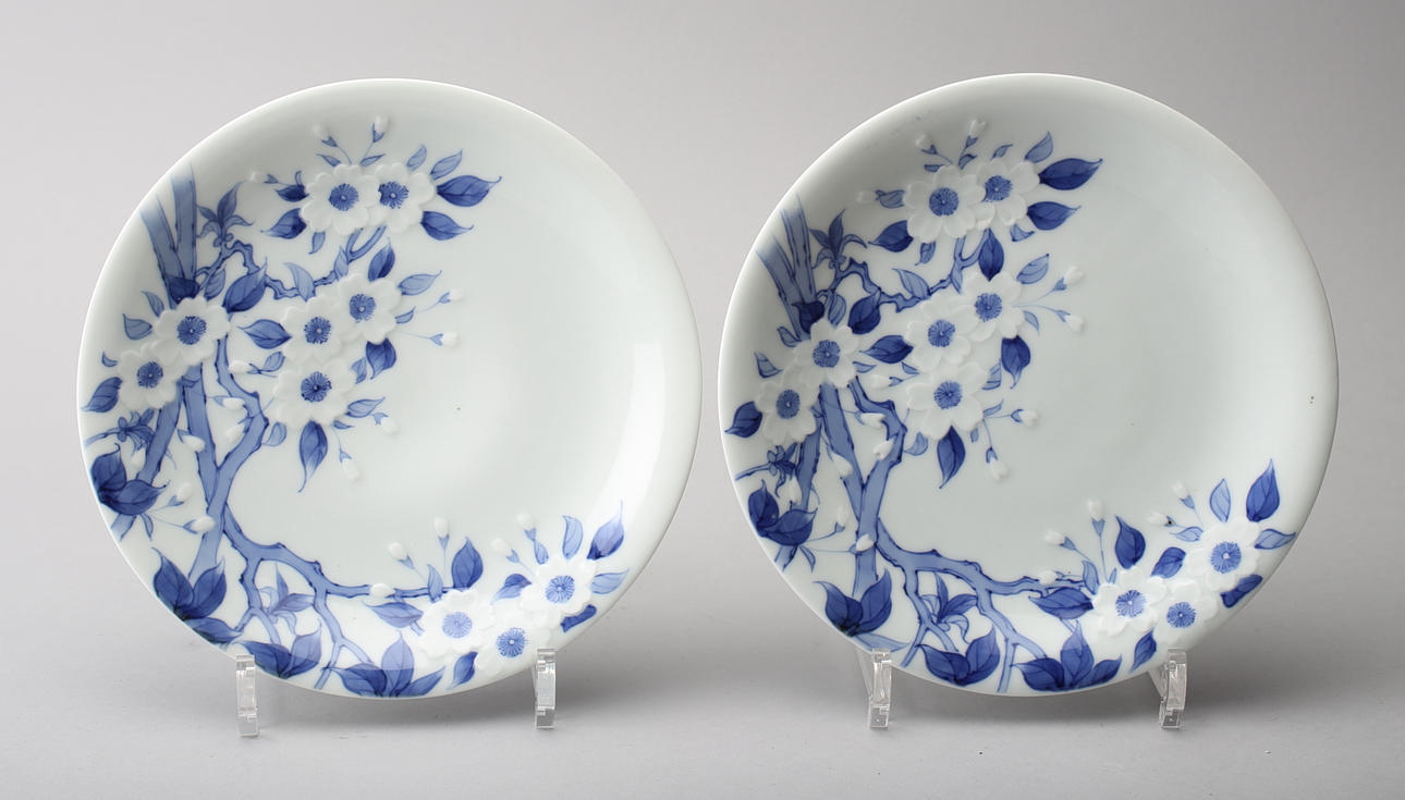 TALLRIKAR, några. Meiji-perioden hirado japan. 1800-talet.