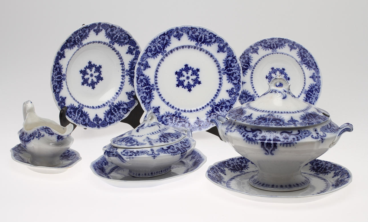 MATSERVIS, 50 delar, porslin, "Albany", Gustavsberg, Opak.