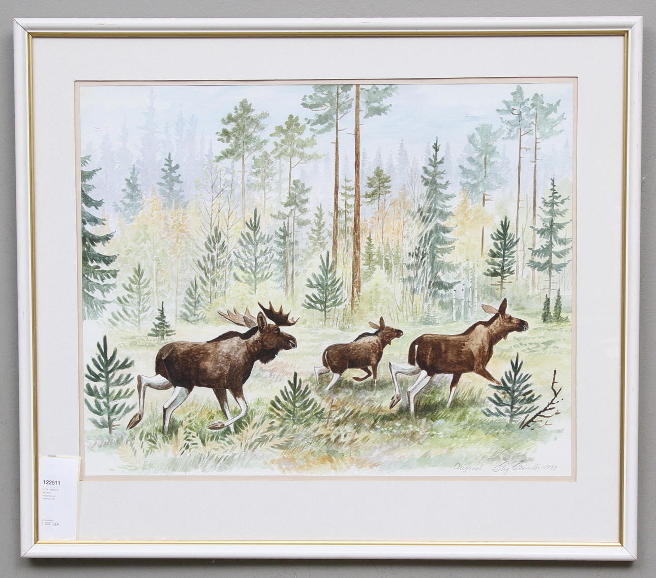 STIG ERINDER. akvarell, signerad och daterad.