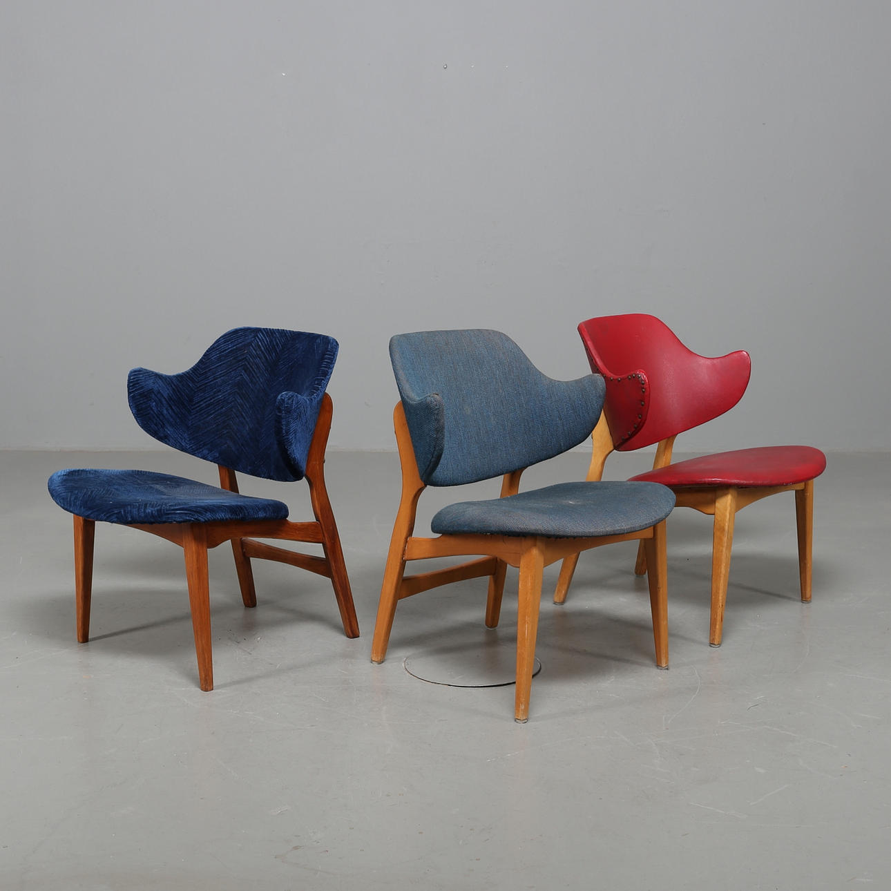 ARMCHAIRS, 3 pcs. "Winnie", IKEA, 1950s.