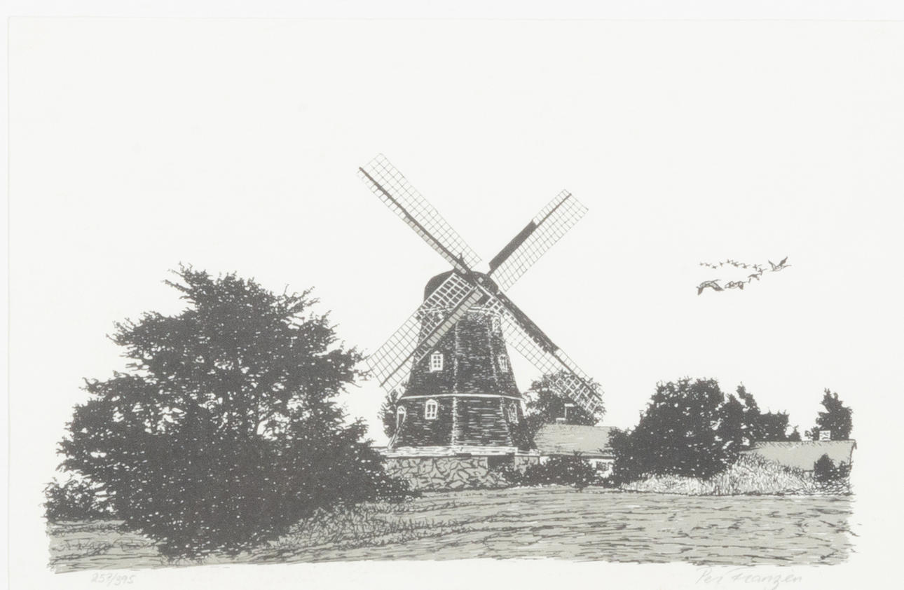 PER FRANZEN. Mill, lithography, numbered 257/395, signed.