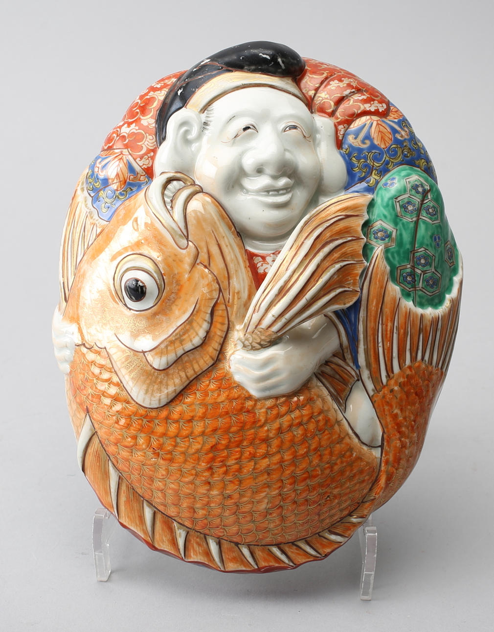 LOCK, med lyckoguden Ebisu, Japan 1800-tal.