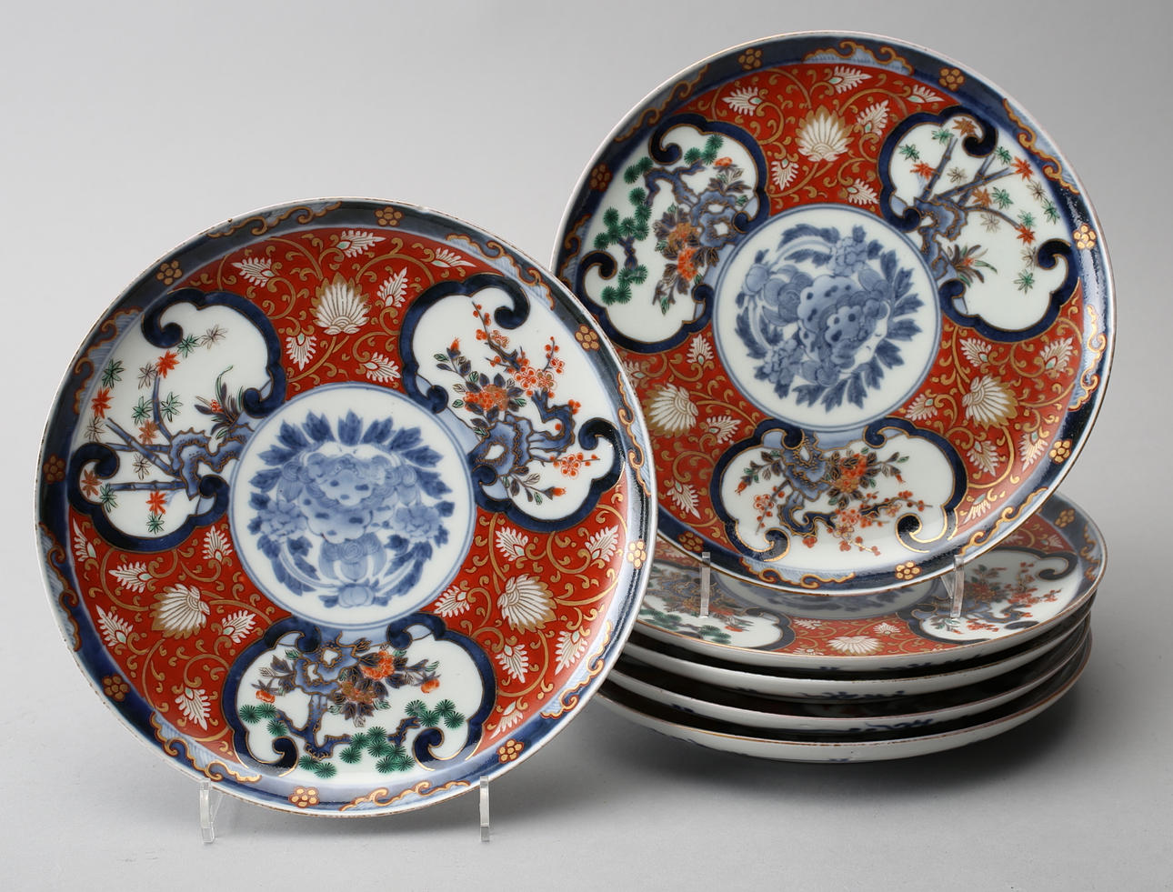 TALLRIKAR, sex delar. Japan, Start. 1900-tal.